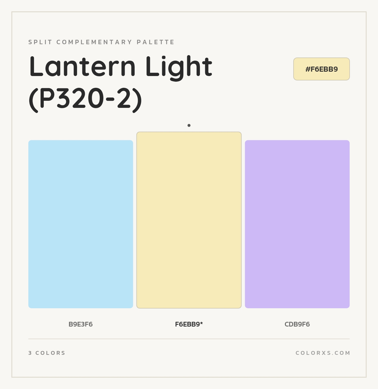 Lantern Light (P320-2) - Split-Complementary Color Palette