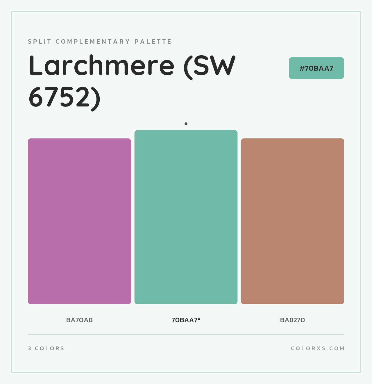Larchmere (SW 6752) - Split-Complementary Color Palette