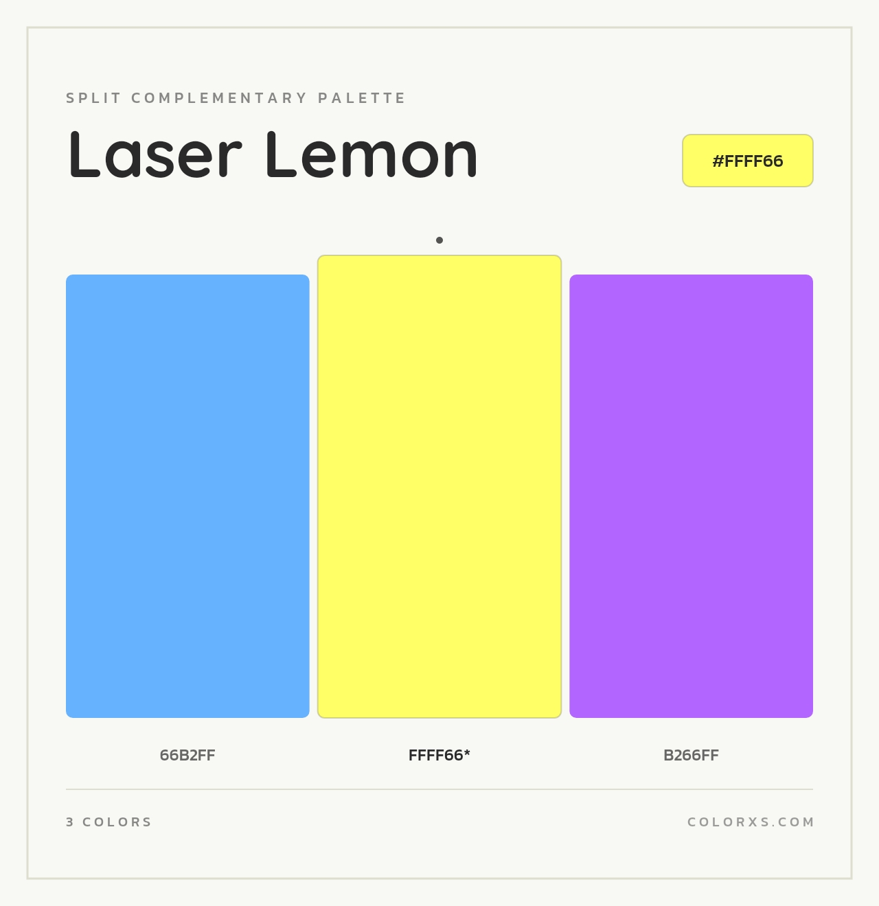 Laser Lemon - Split-Complementary Color Palette