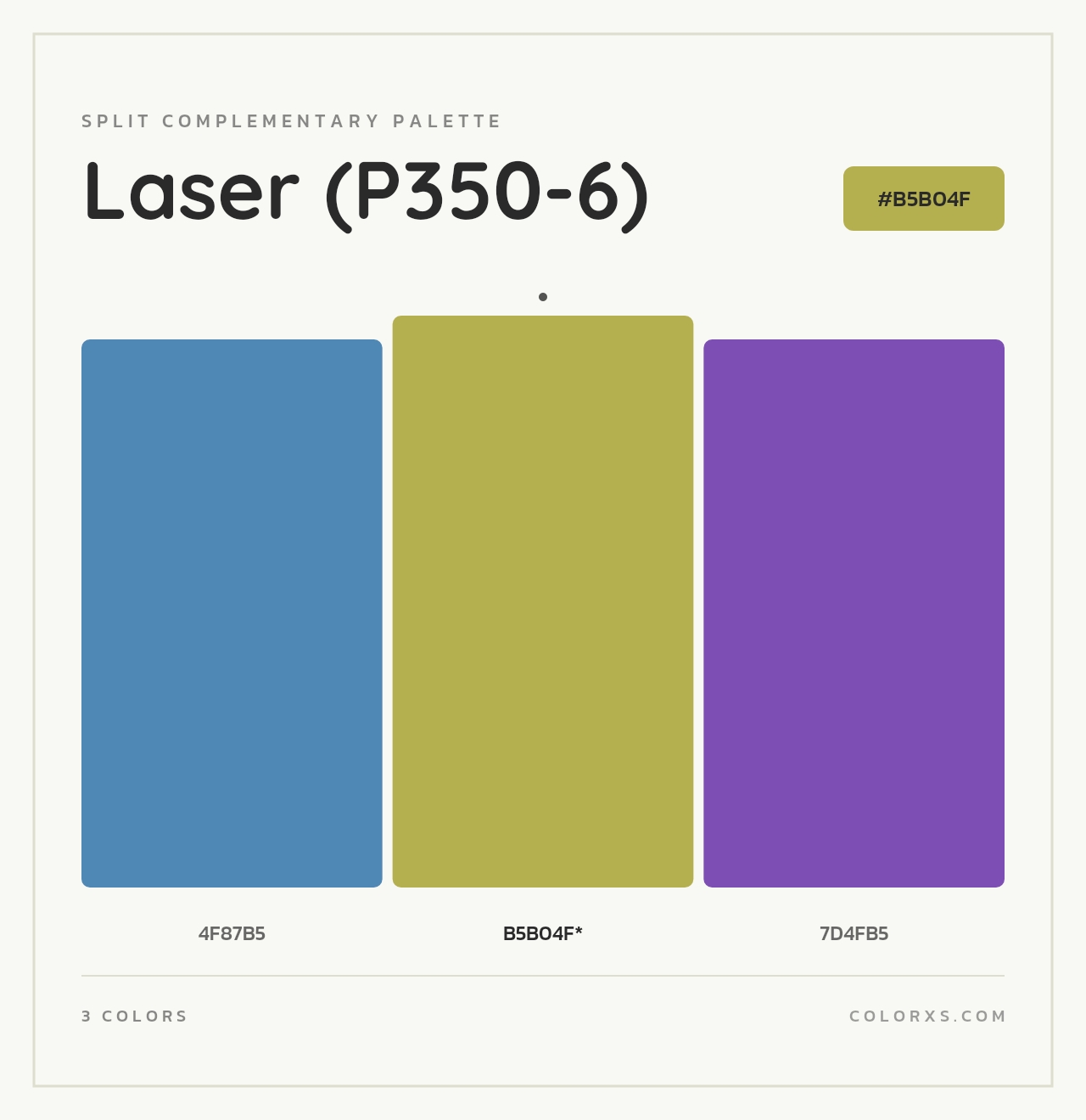 Laser (P350-6) - Split-Complementary Color Palette
