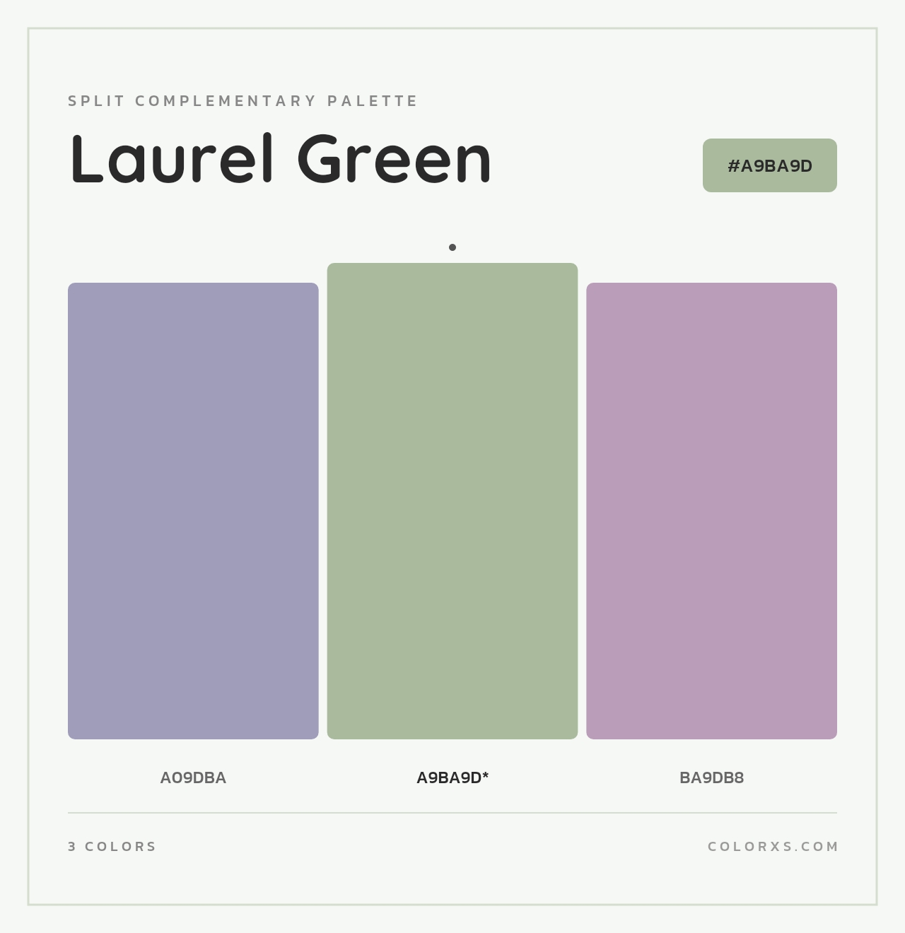 Laurel Green - Split-Complementary Color Palette