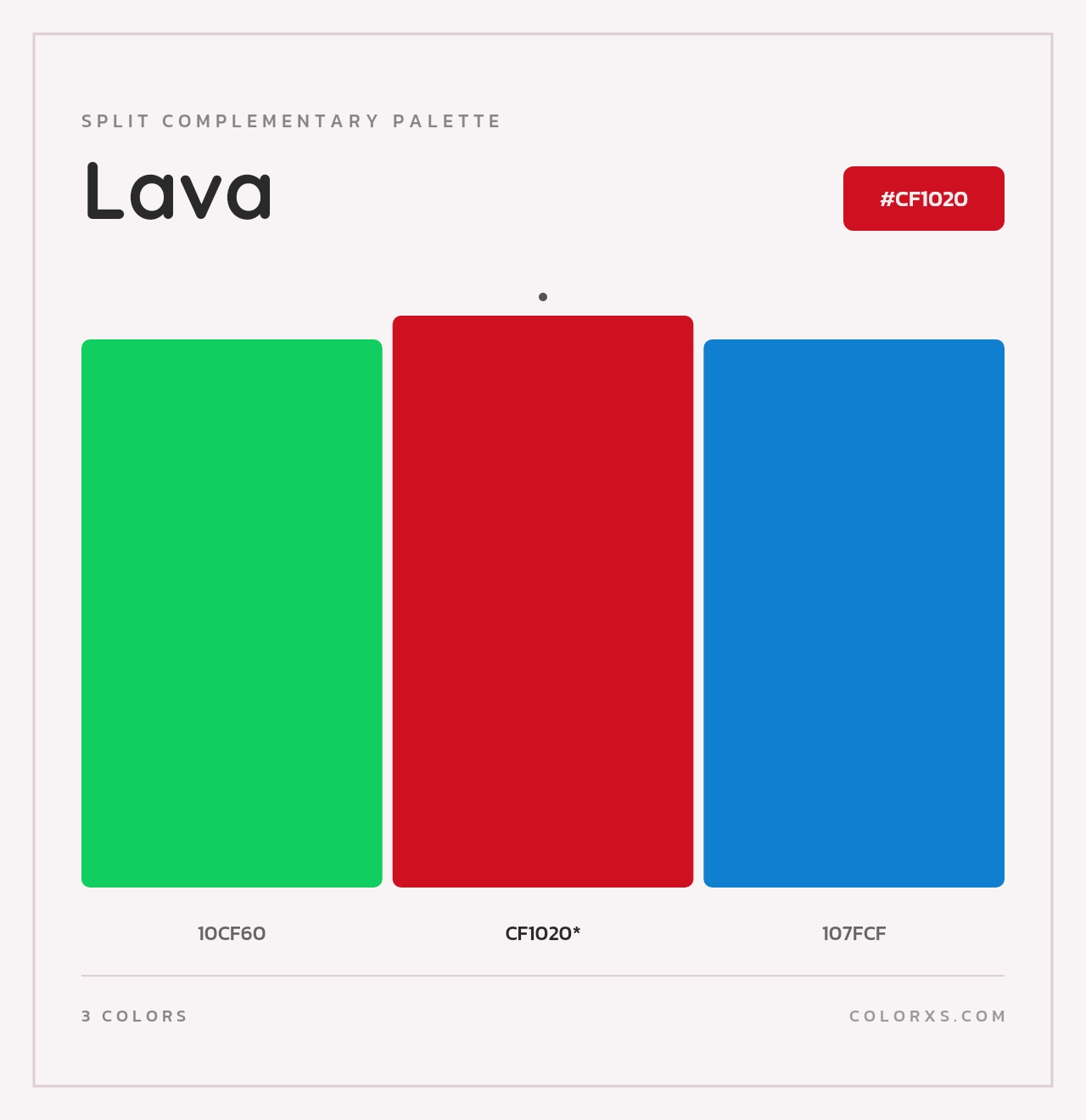 Lava - Split-Complementary Color Palette