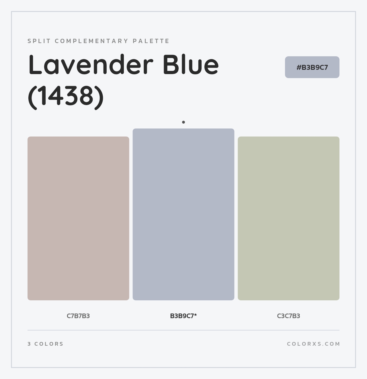 Lavender Blue (1438) - Split-Complementary Color Palette