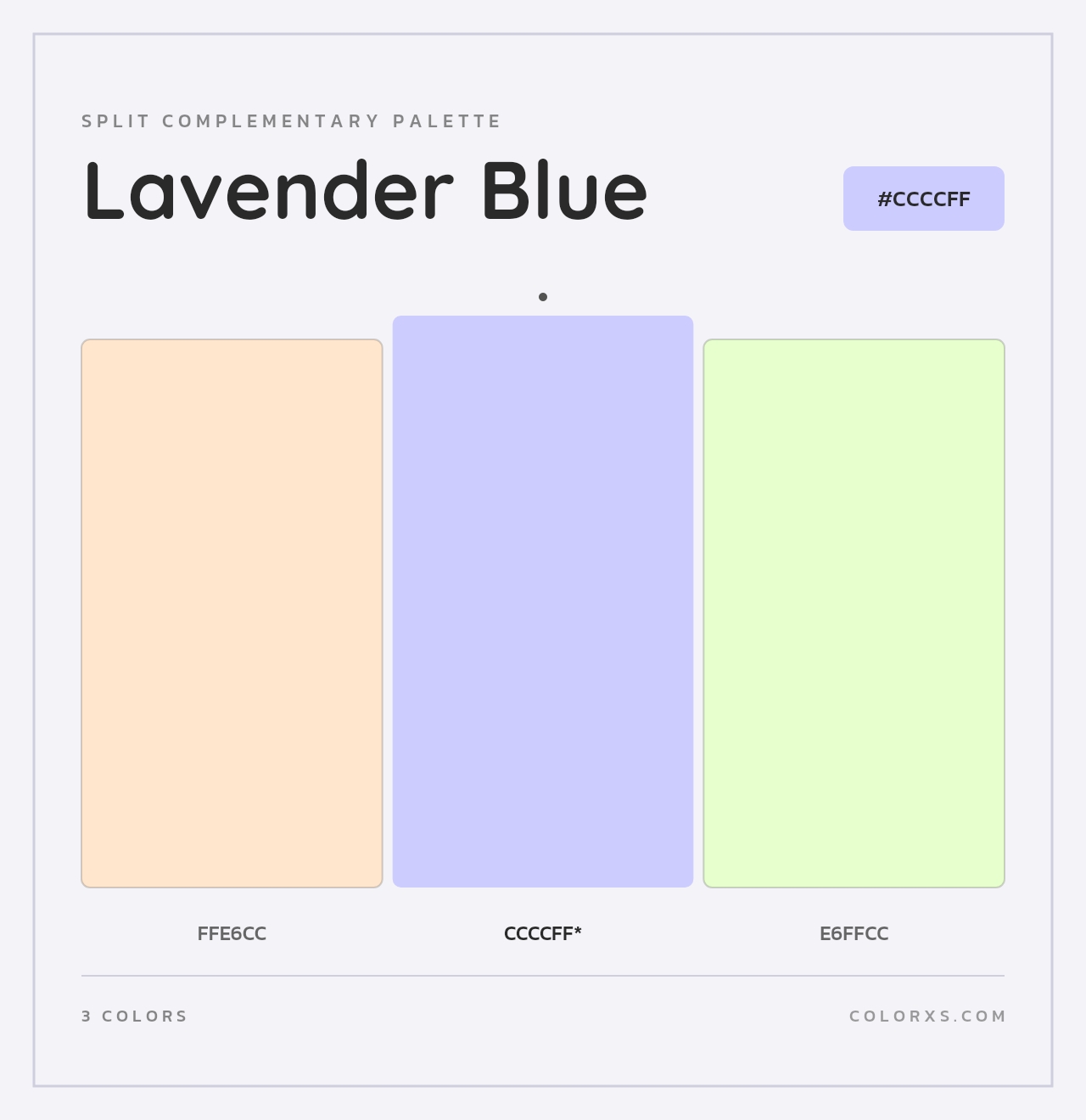 Lavender Blue - Split-Complementary Color Palette