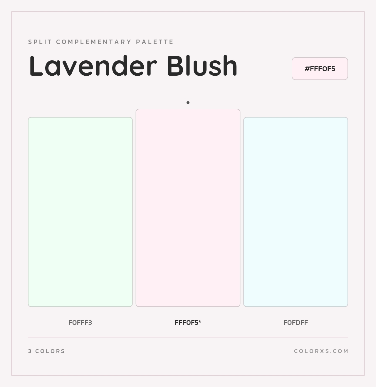 Lavender Blush - Split-Complementary Color Palette
