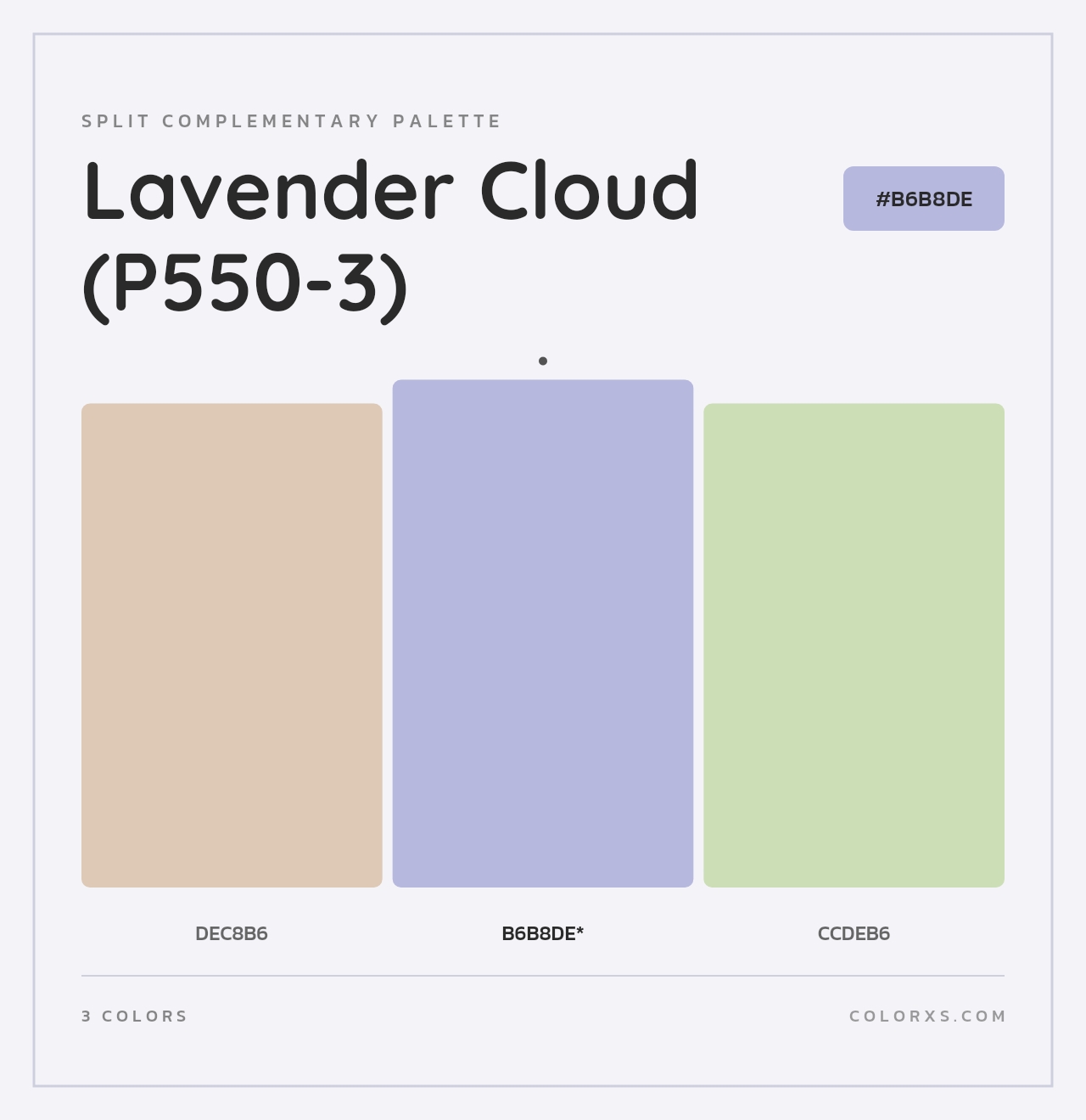Lavender Cloud (P550-3) - Split-Complementary Color Palette