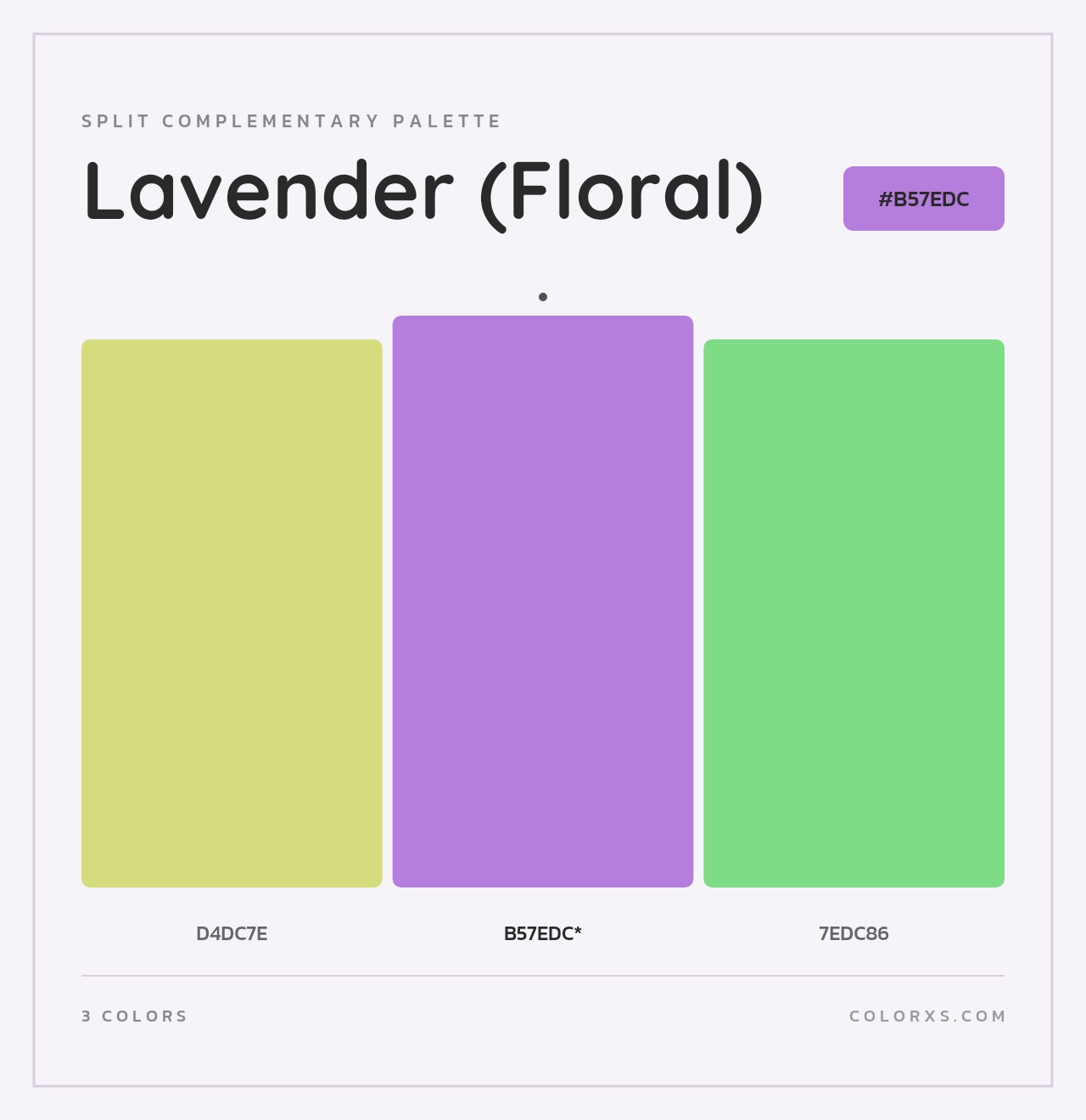 Lavender (Floral) - Split-Complementary Color Palette