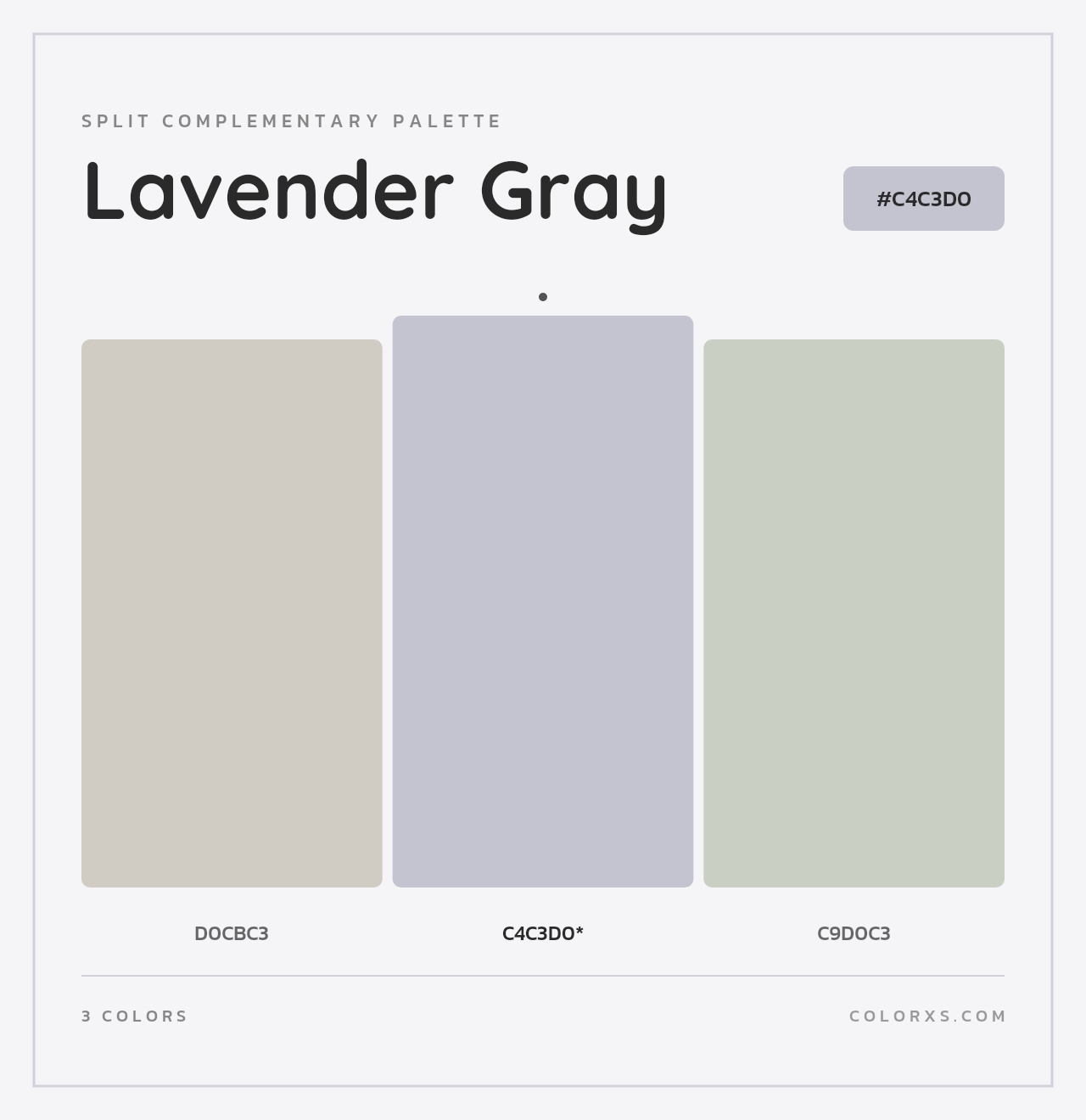 Lavender Gray - Split-Complementary Color Palette