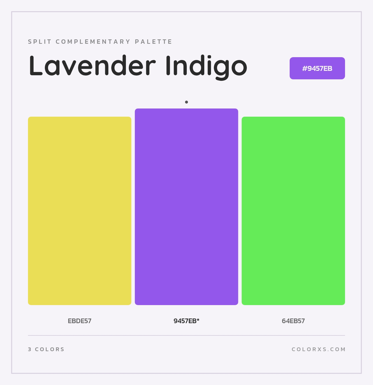 Lavender Indigo - Split-Complementary Color Palette