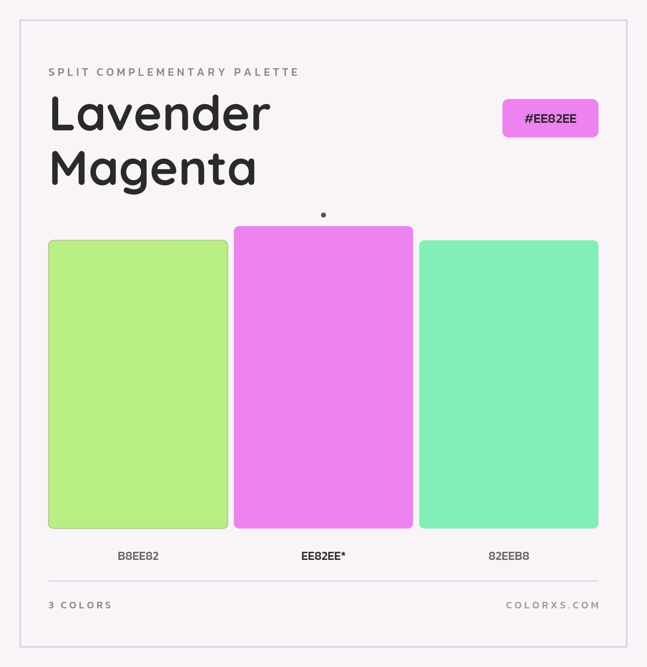 Lavender Magenta - Split-Complementary Color Palette