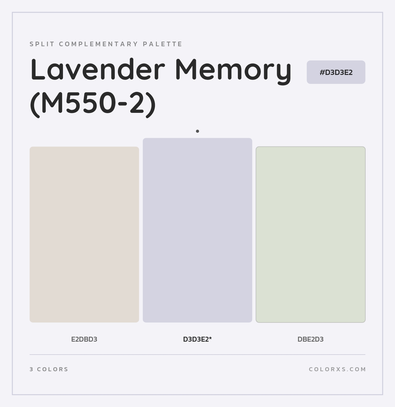Lavender Memory (M550-2) - Split-Complementary Color Palette
