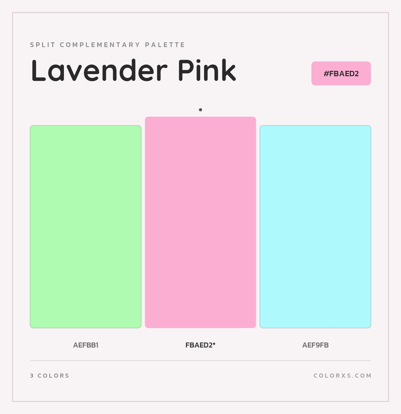 Lavender Pink - Split-Complementary Color Palette