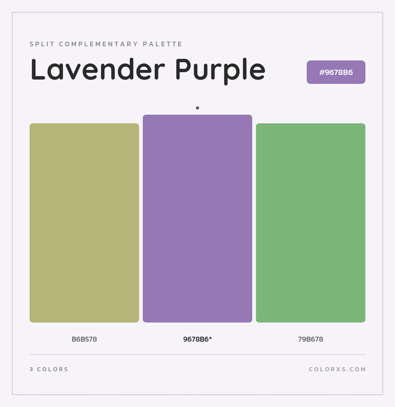 Lavender Purple - Split-Complementary Color Palette