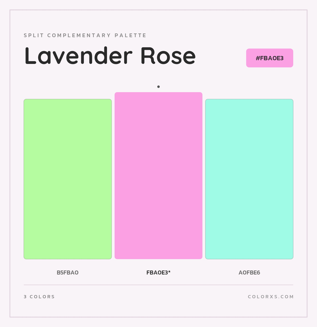 Lavender Rose - Split-Complementary Color Palette
