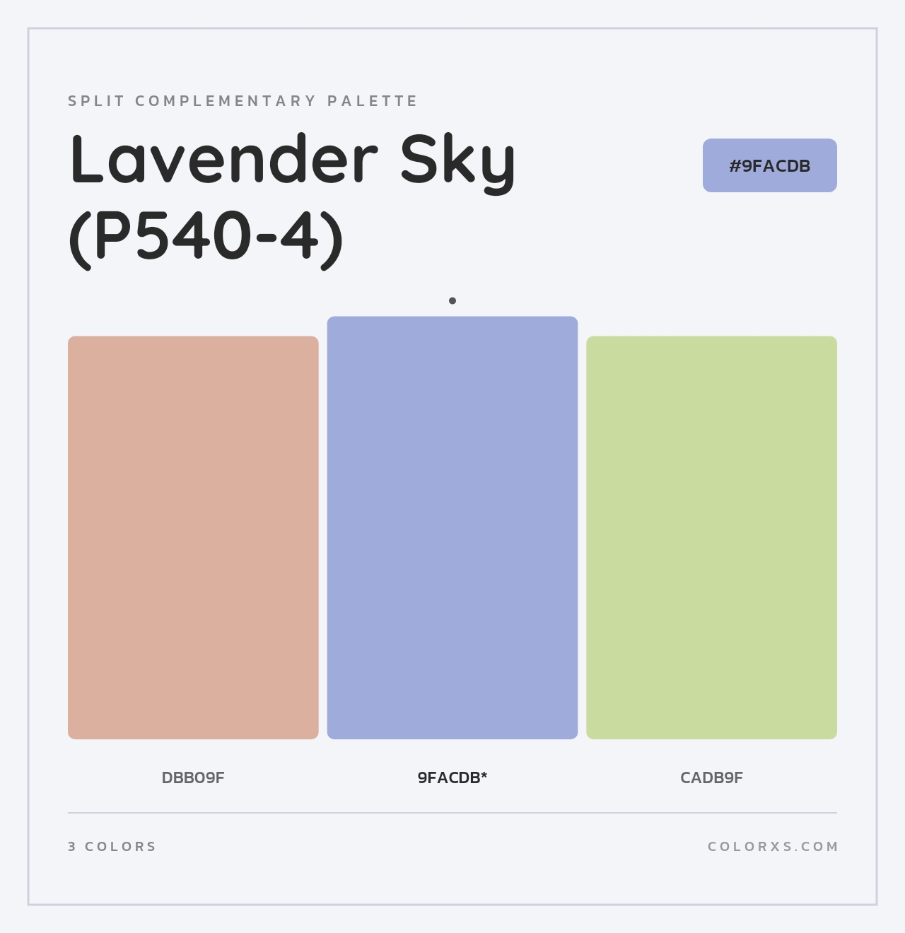 Lavender Sky (P540-4) - Split-Complementary Color Palette