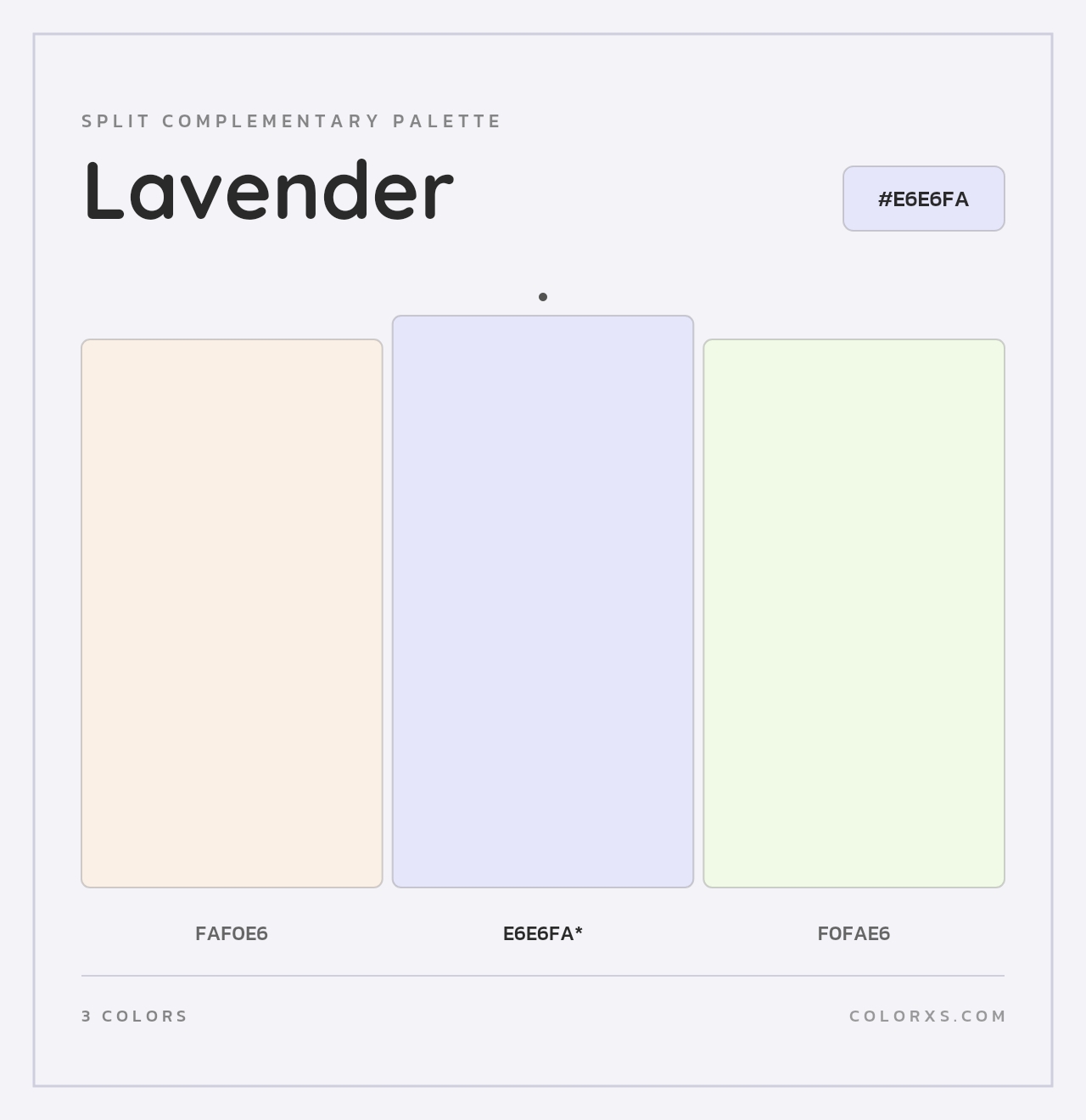 Lavender - Split-Complementary Color Palette