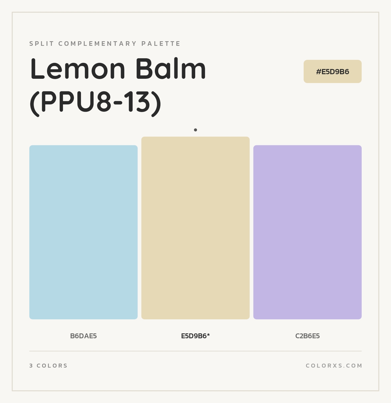 Lemon Balm (PPU8-13) - Split-Complementary Color Palette