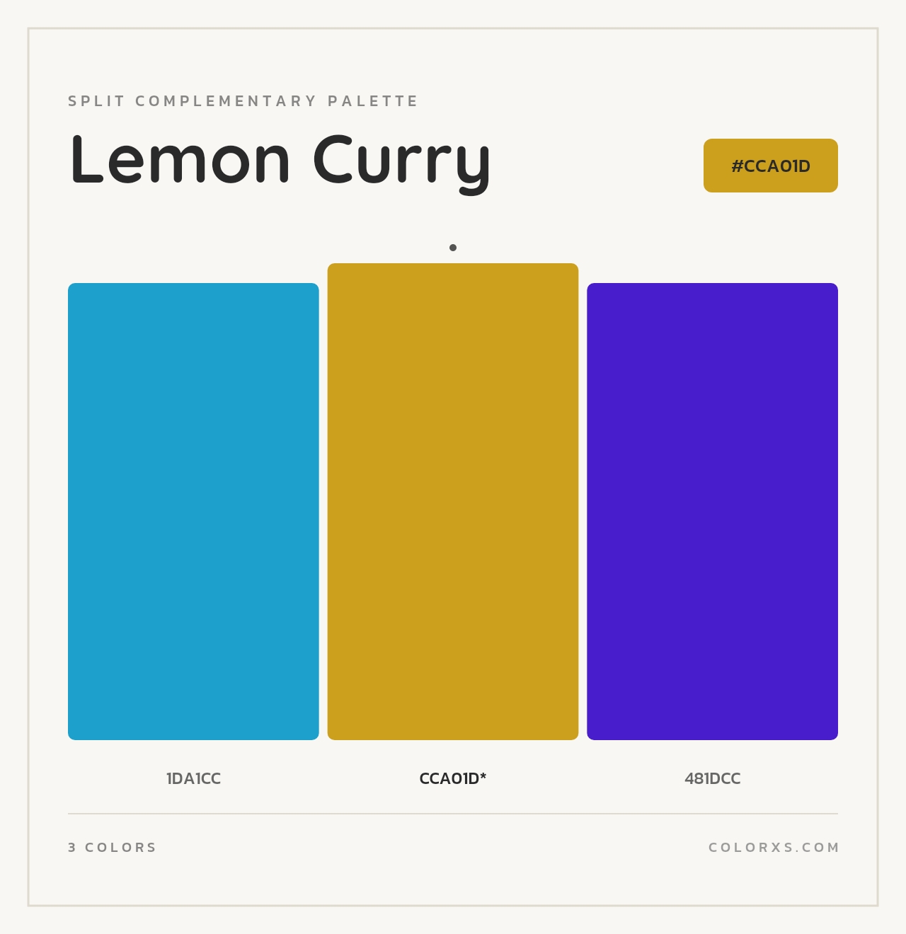 Lemon Curry - Split-Complementary Color Palette