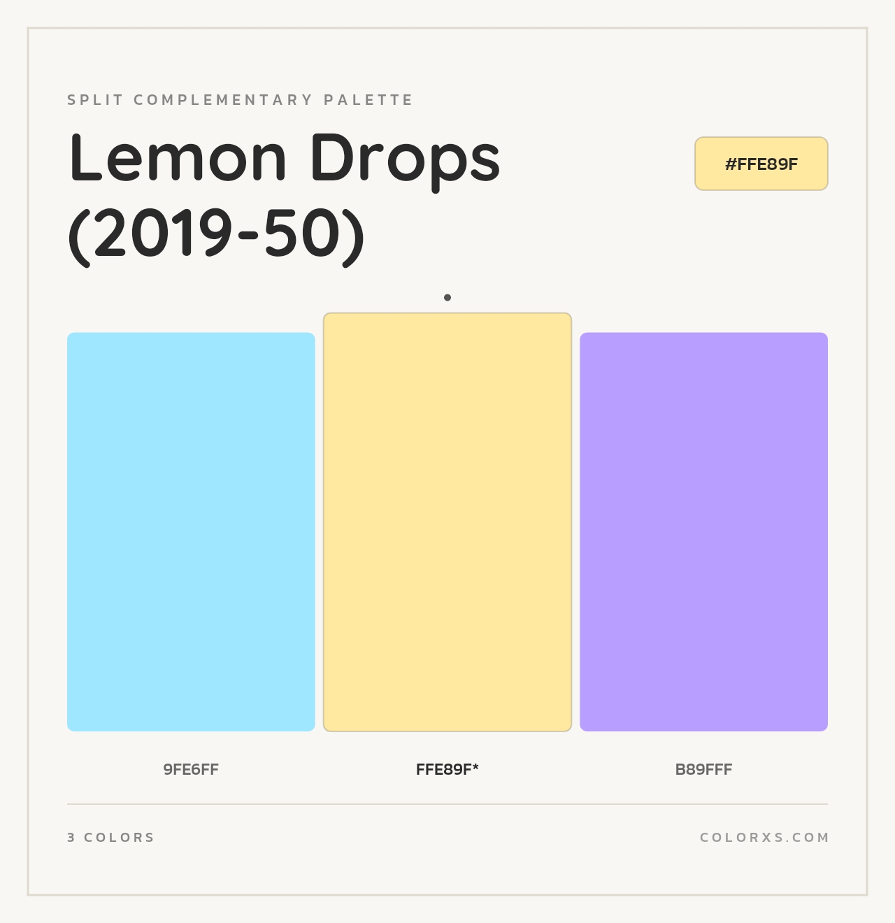 Lemon Drops (2019-50) - Split-Complementary Color Palette