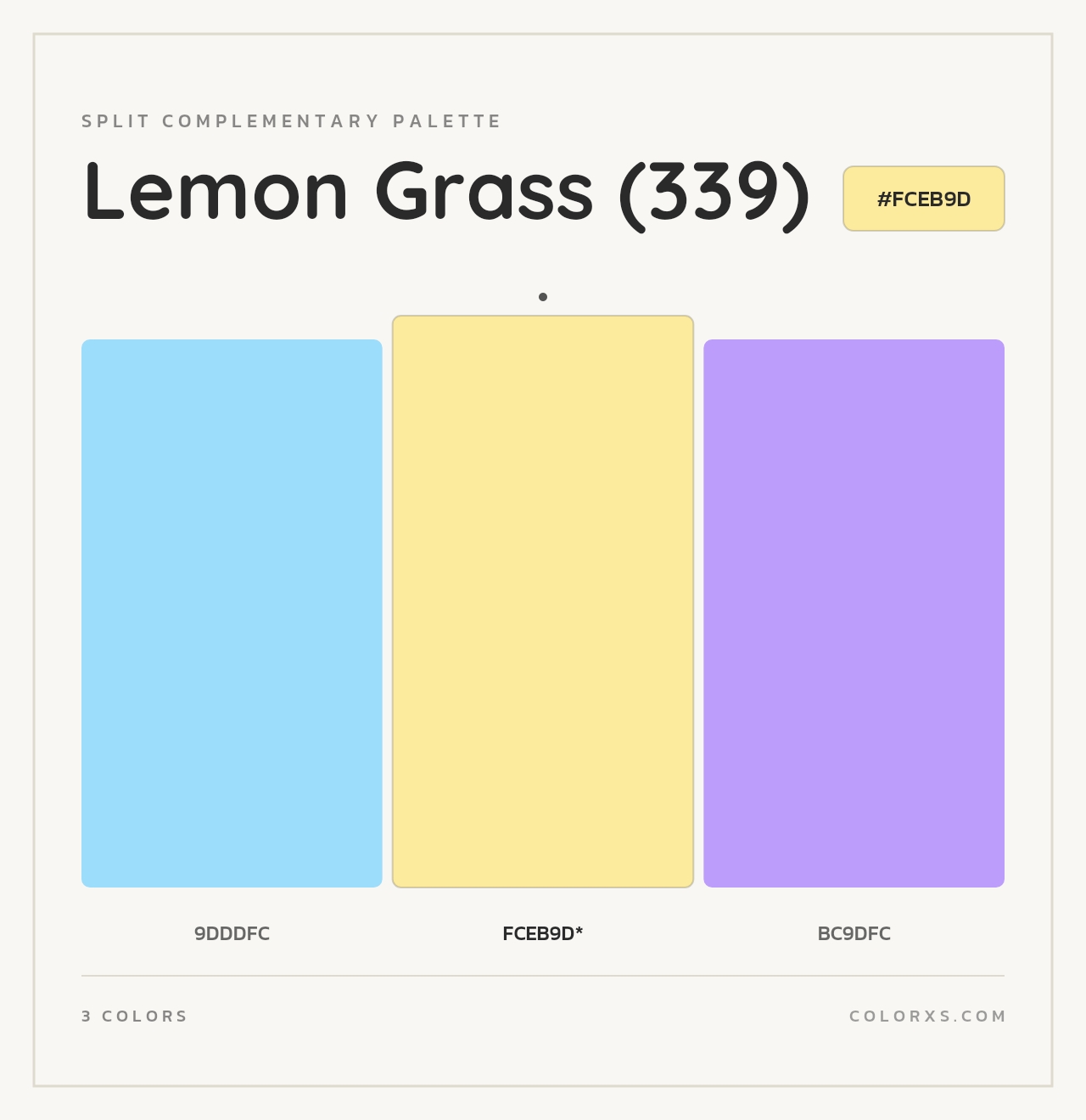 Lemon Grass (339) - Split-Complementary Color Palette