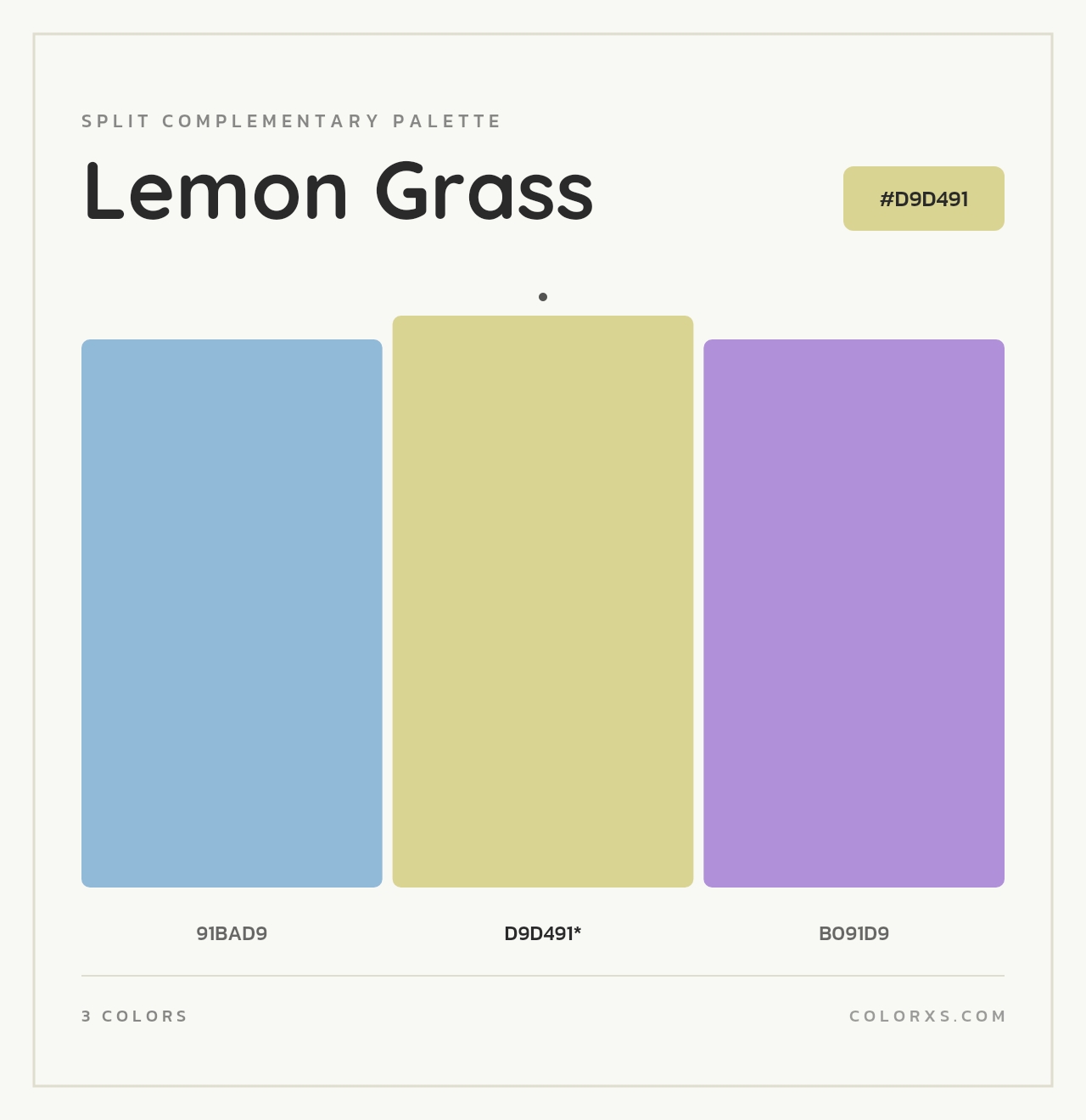 Lemon Grass - Split-Complementary Color Palette