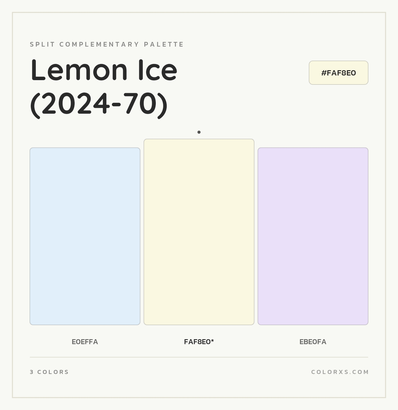 Lemon Ice (2024-70) - Split-Complementary Color Palette