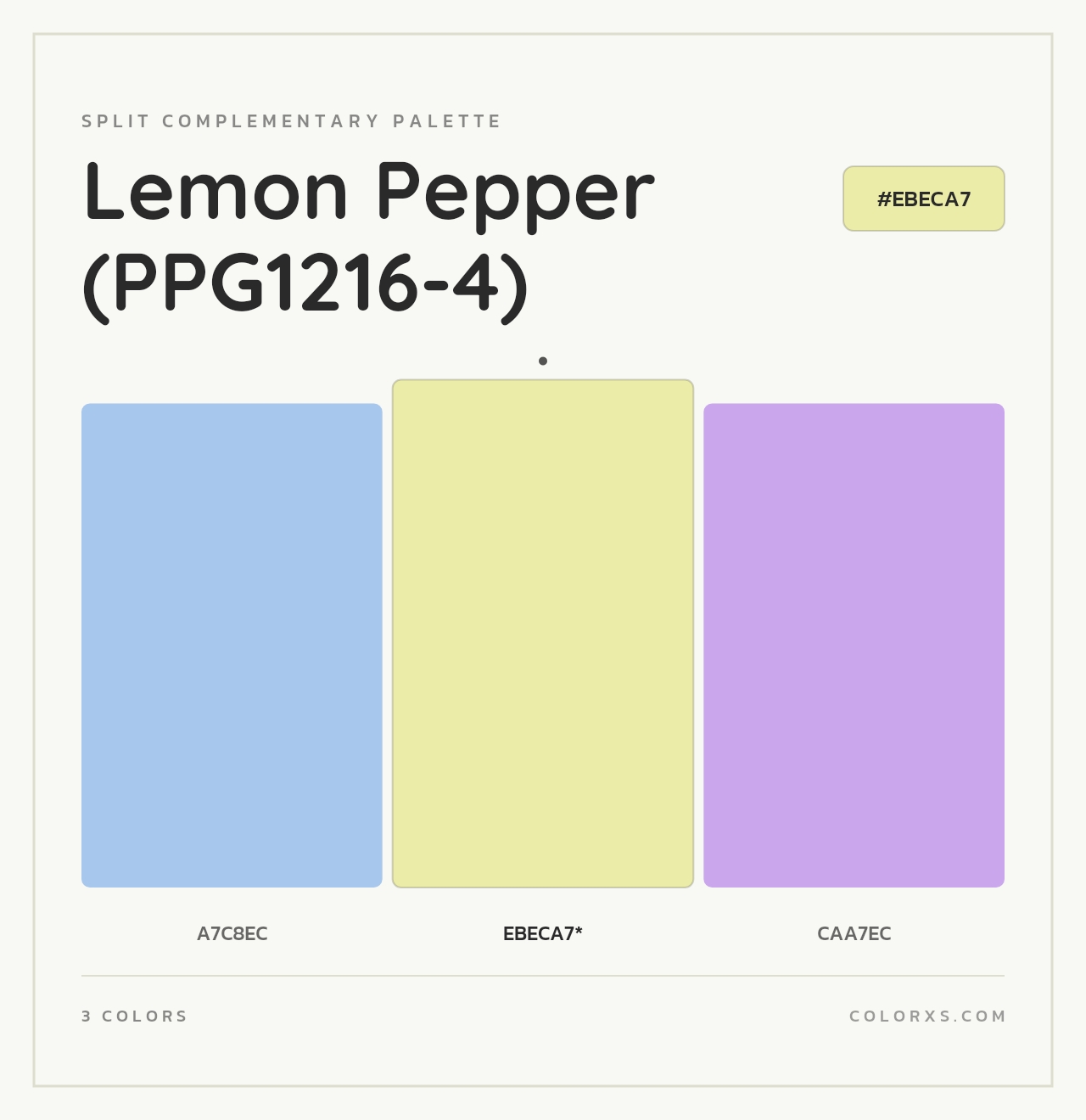 Lemon Pepper (PPG1216-4) - Split-Complementary Color Palette