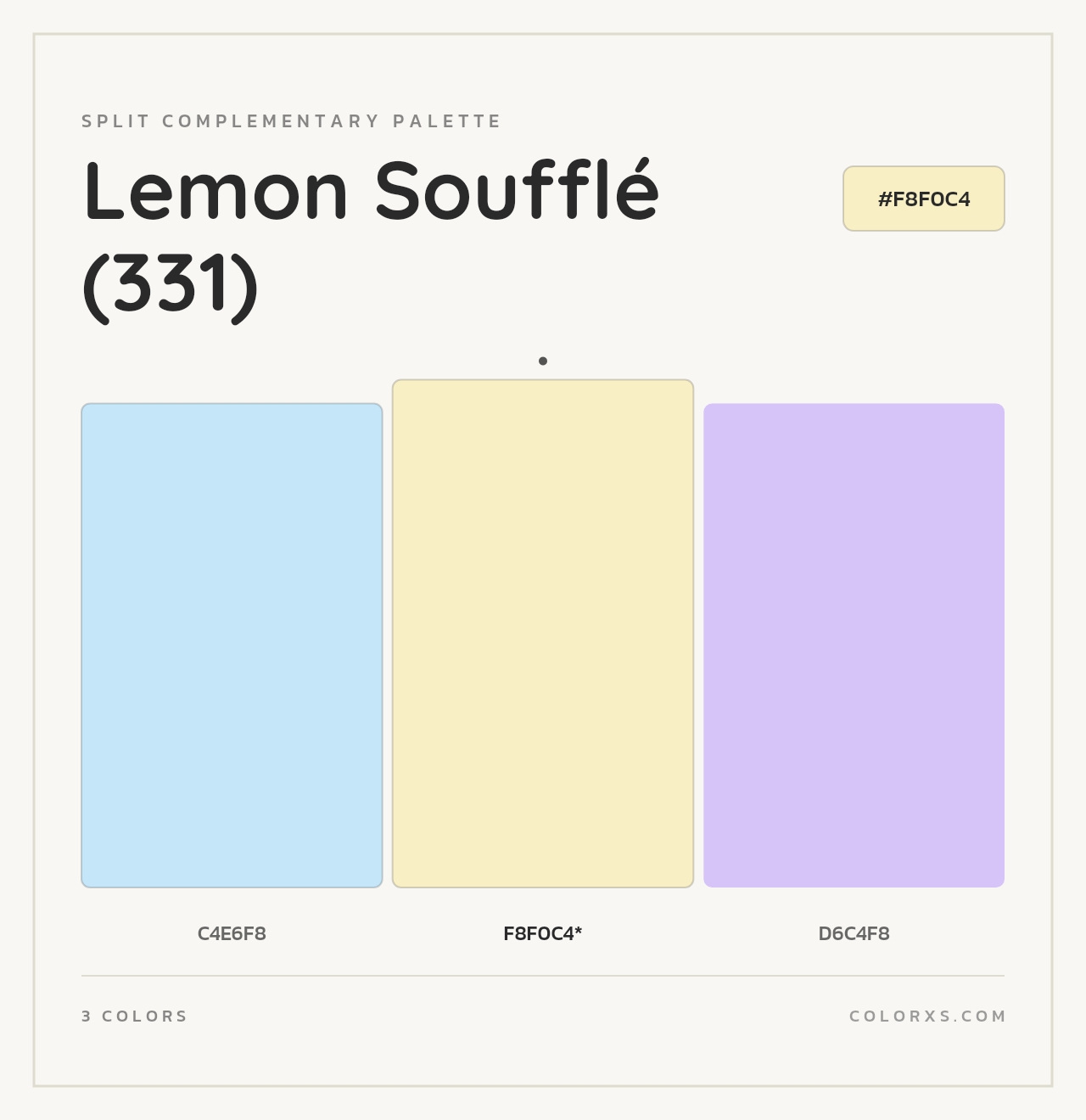 Lemon Soufflé (331) - Split-Complementary Color Palette