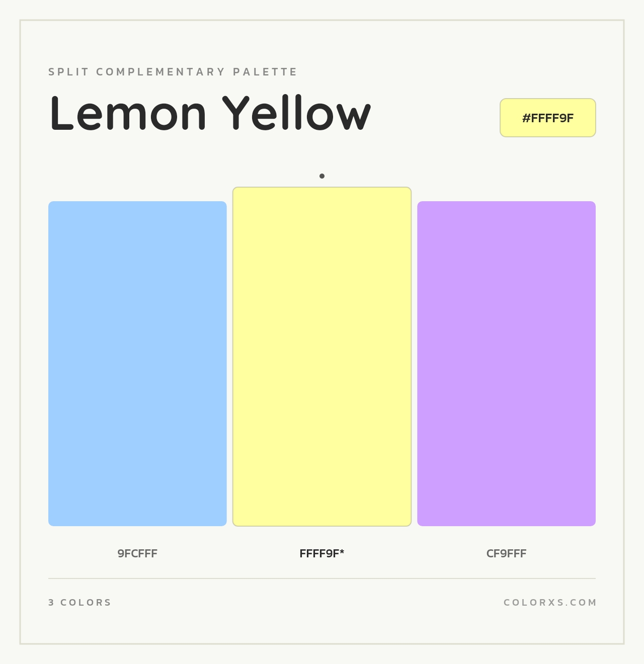 Lemon Yellow - Split-Complementary Color Palette