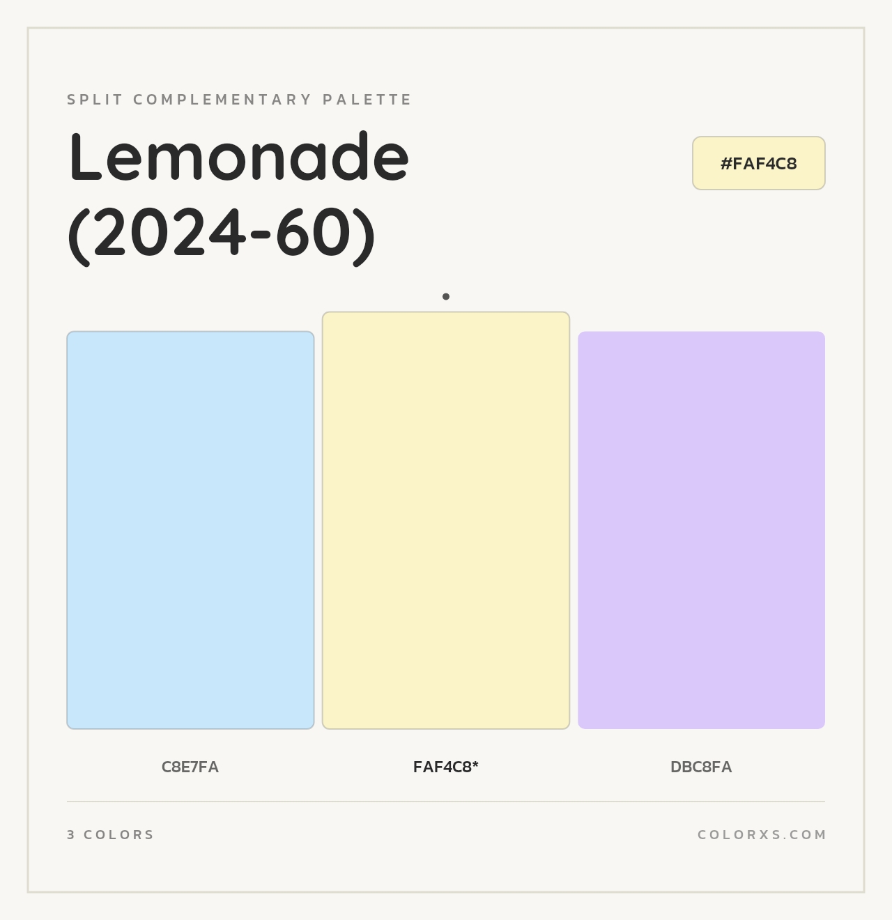 Lemonade (2024-60) - Split-Complementary Color Palette
