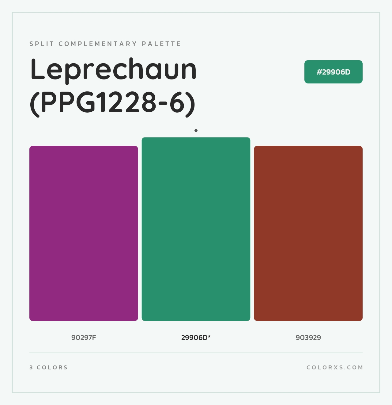 Leprechaun (PPG1228-6) - Split-Complementary Color Palette