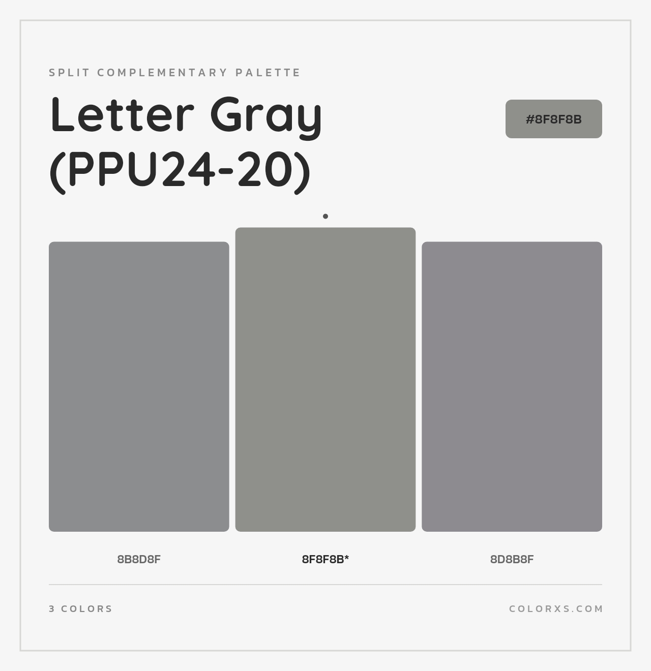 Letter Gray (PPU24-20) - Split-Complementary Color Palette