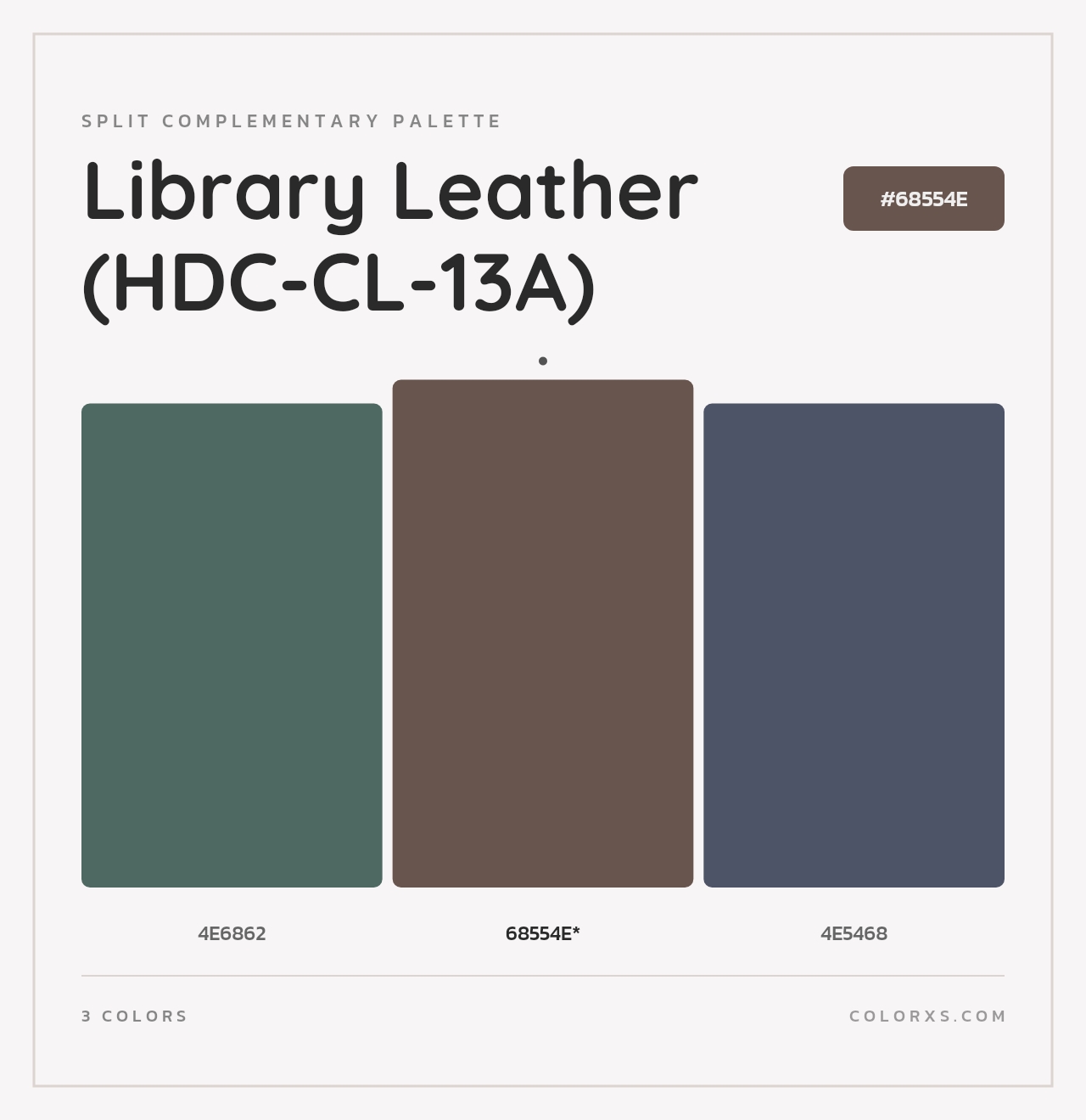 Library Leather (HDC-CL-13A) - Split-Complementary Color Palette