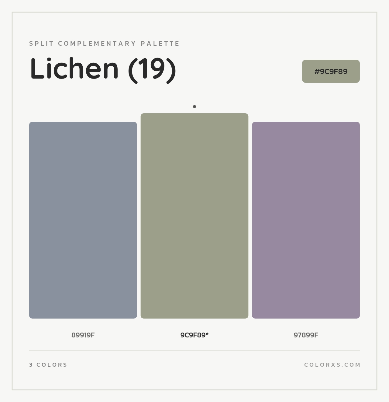 Lichen (19) - Split-Complementary Color Palette