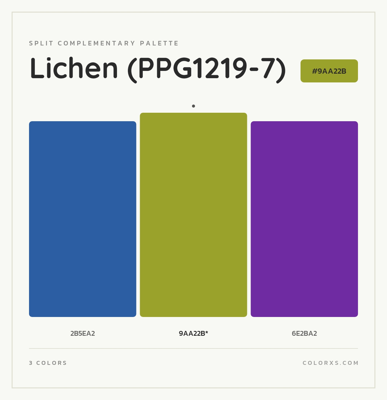 Lichen (PPG1219-7) - Split-Complementary Color Palette