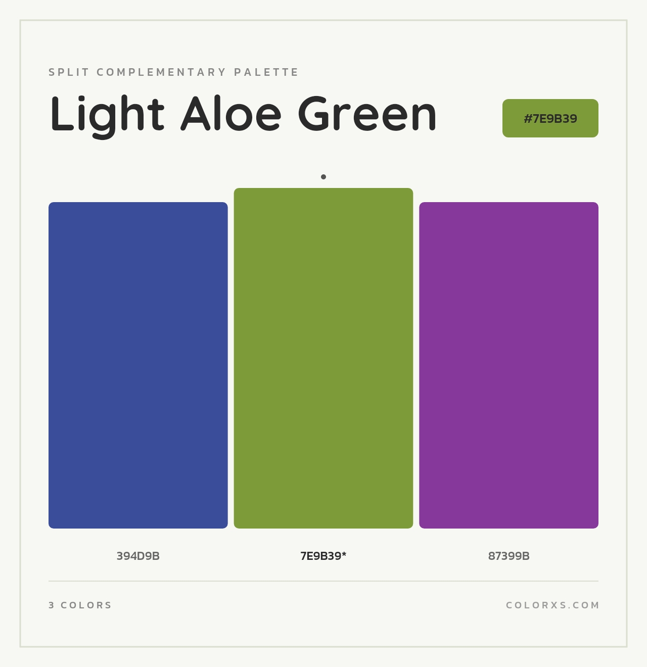Light Aloe Green - Split-Complementary Color Palette