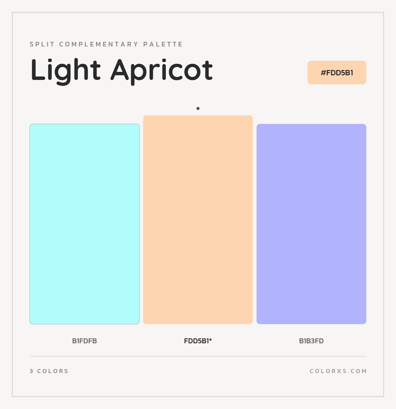 Light Apricot - Split-Complementary Color Palette