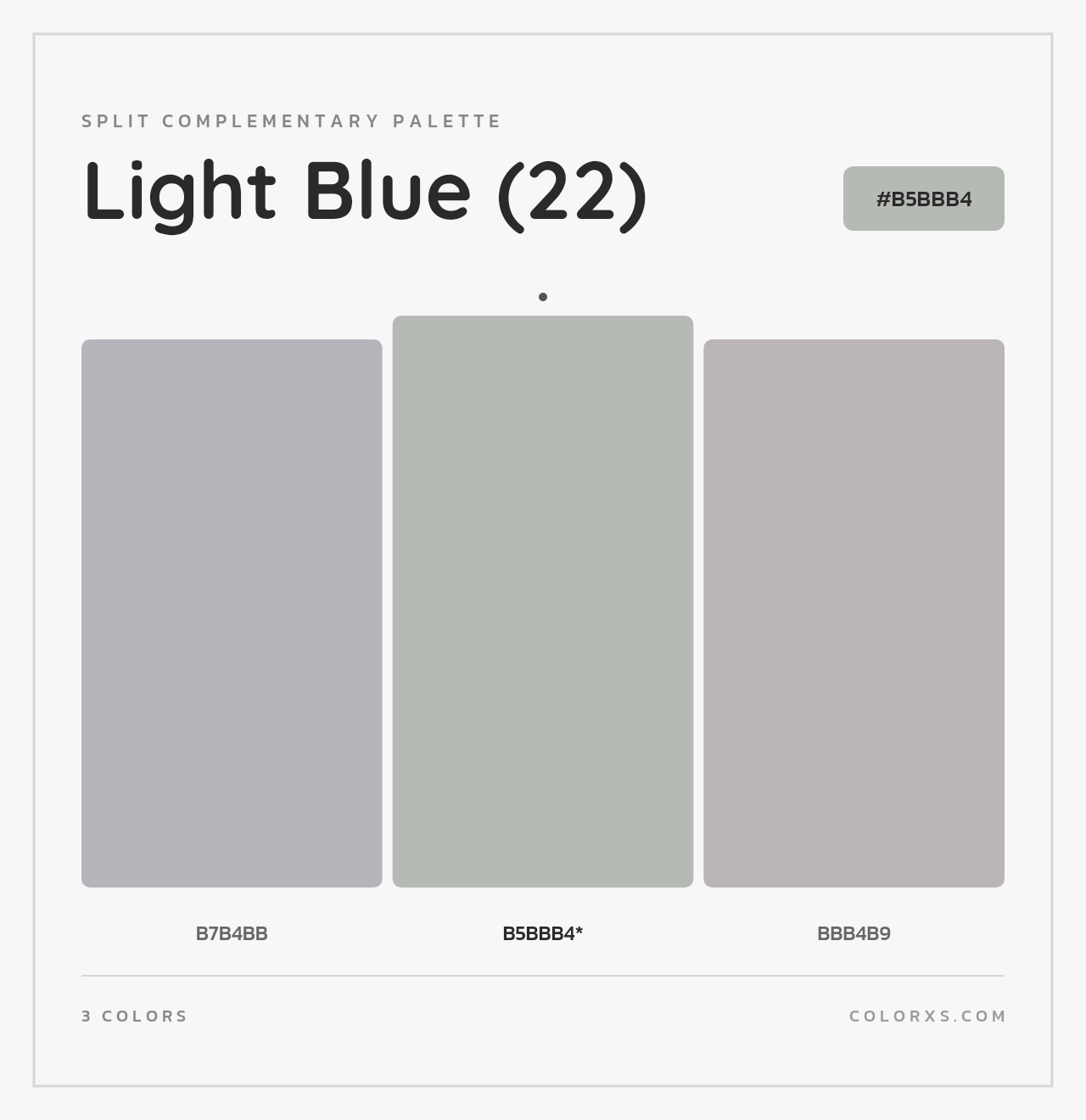 Light Blue (22) - Split-Complementary Color Palette