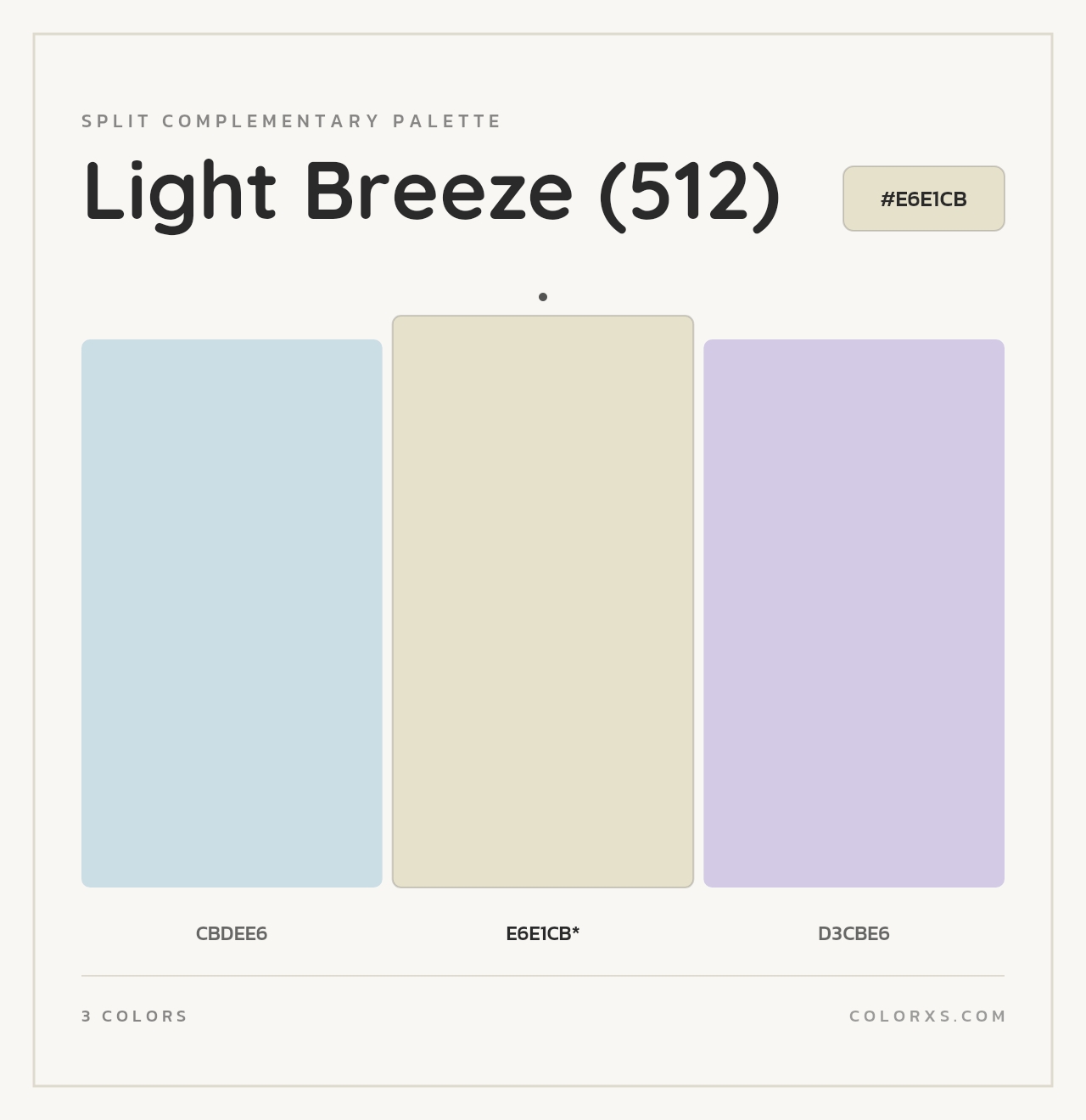Light Breeze (512) - Split-Complementary Color Palette
