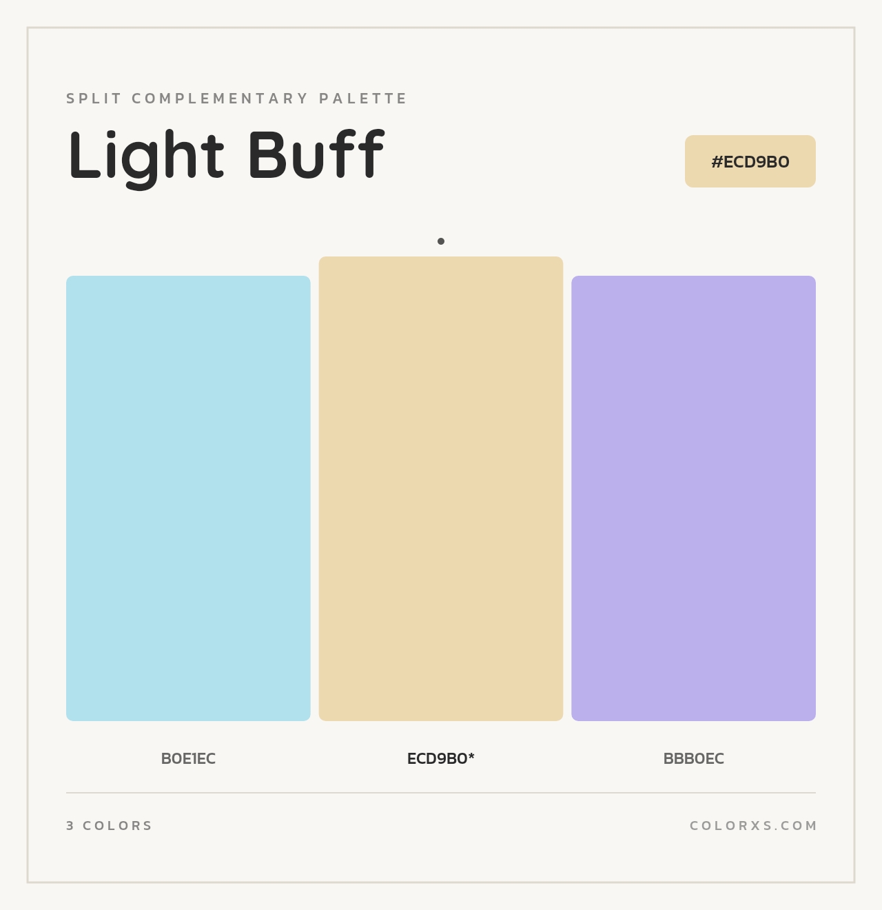 Light Buff - Split-Complementary Color Palette