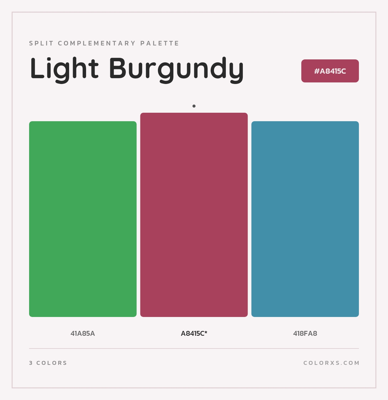 Light Burgundy - Split-Complementary Color Palette
