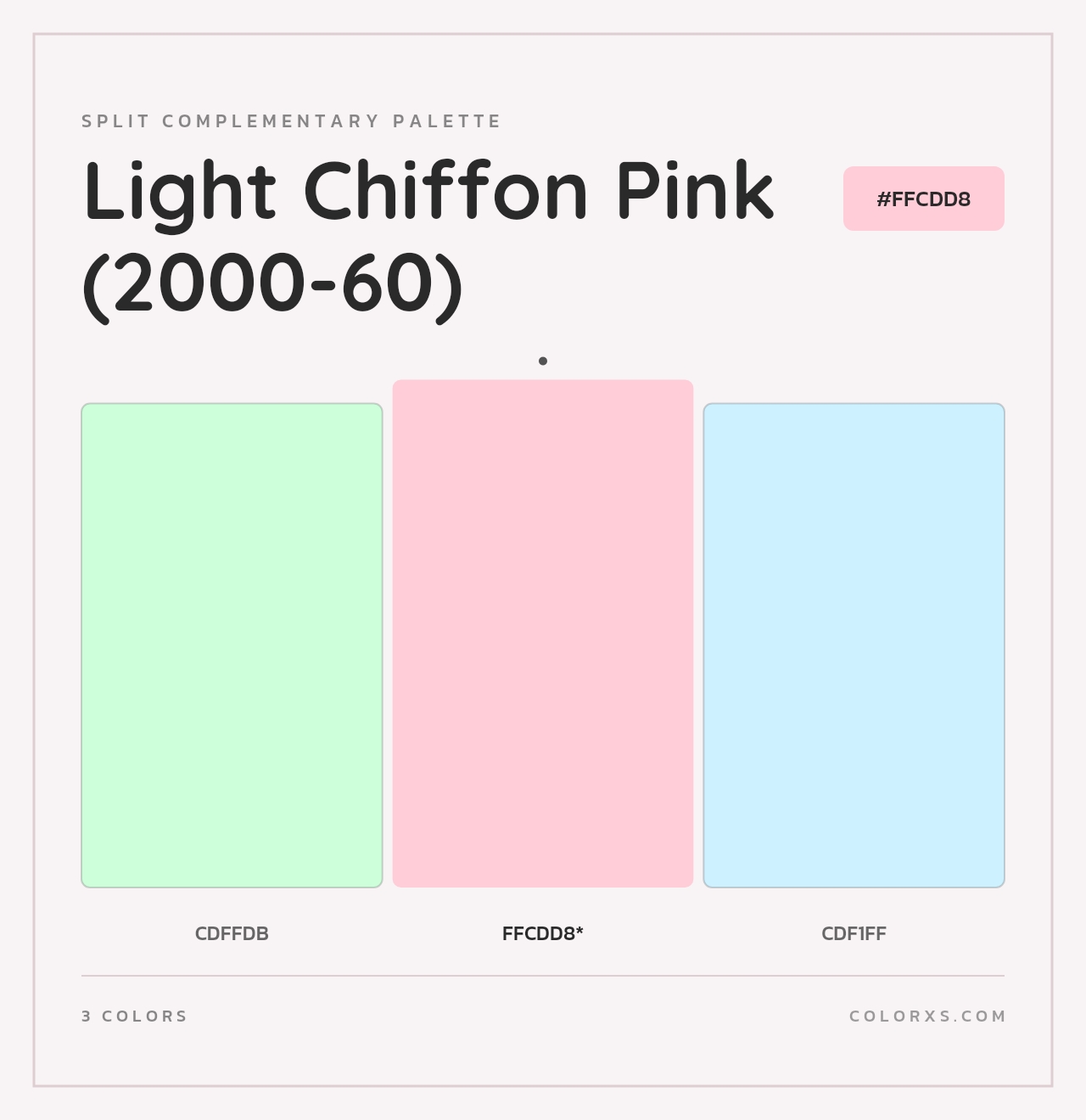 Light Chiffon Pink (2000-60) - Split-Complementary Color Palette