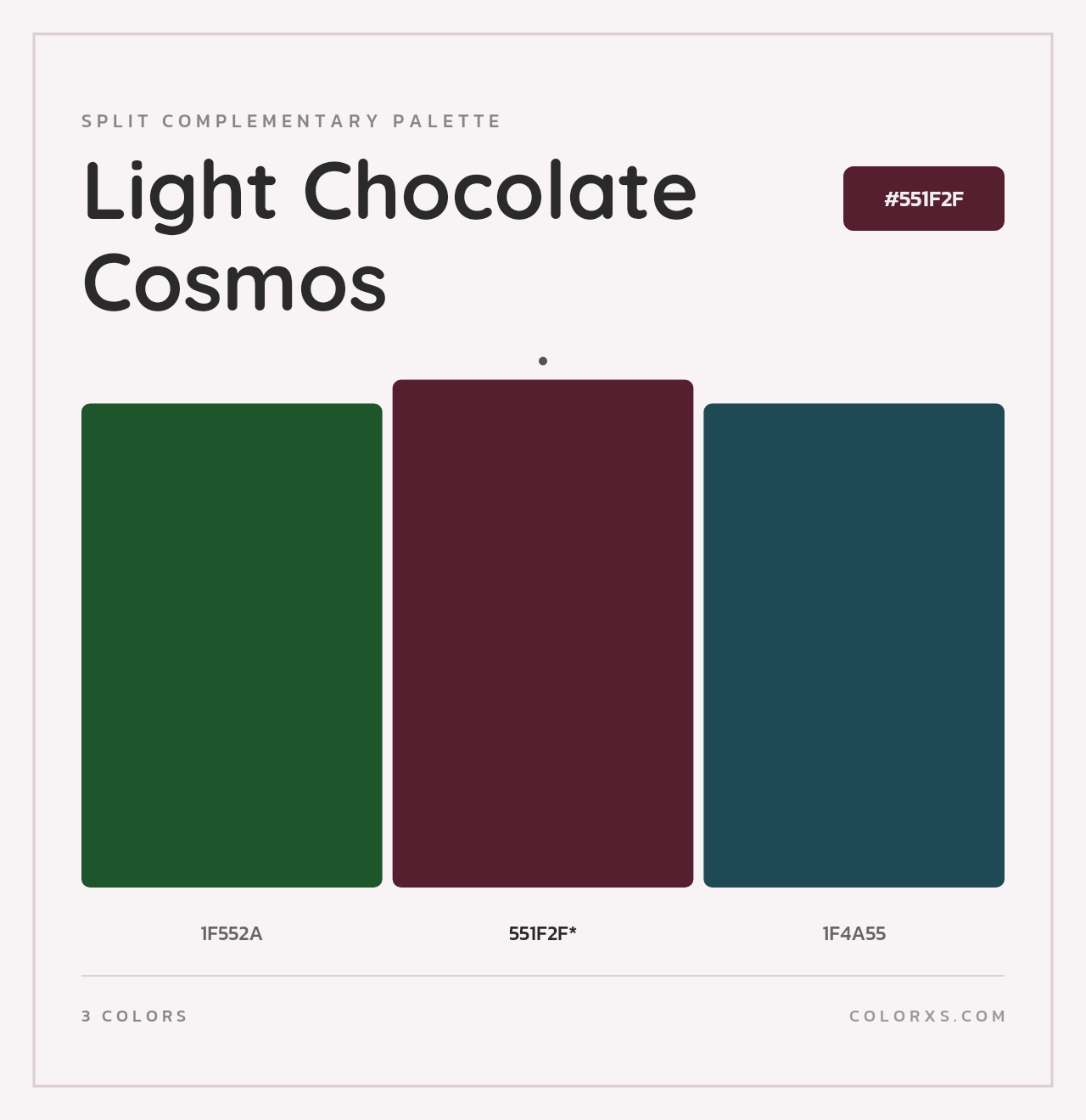 Light Chocolate Cosmos - Split-Complementary Color Palette