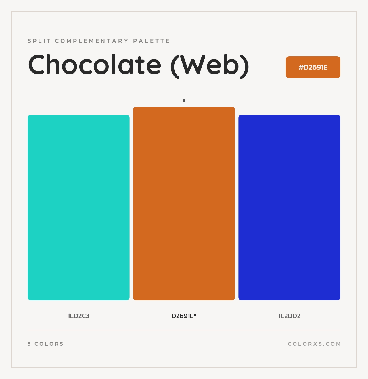 Chocolate (Web) - Split-Complementary Color Palette