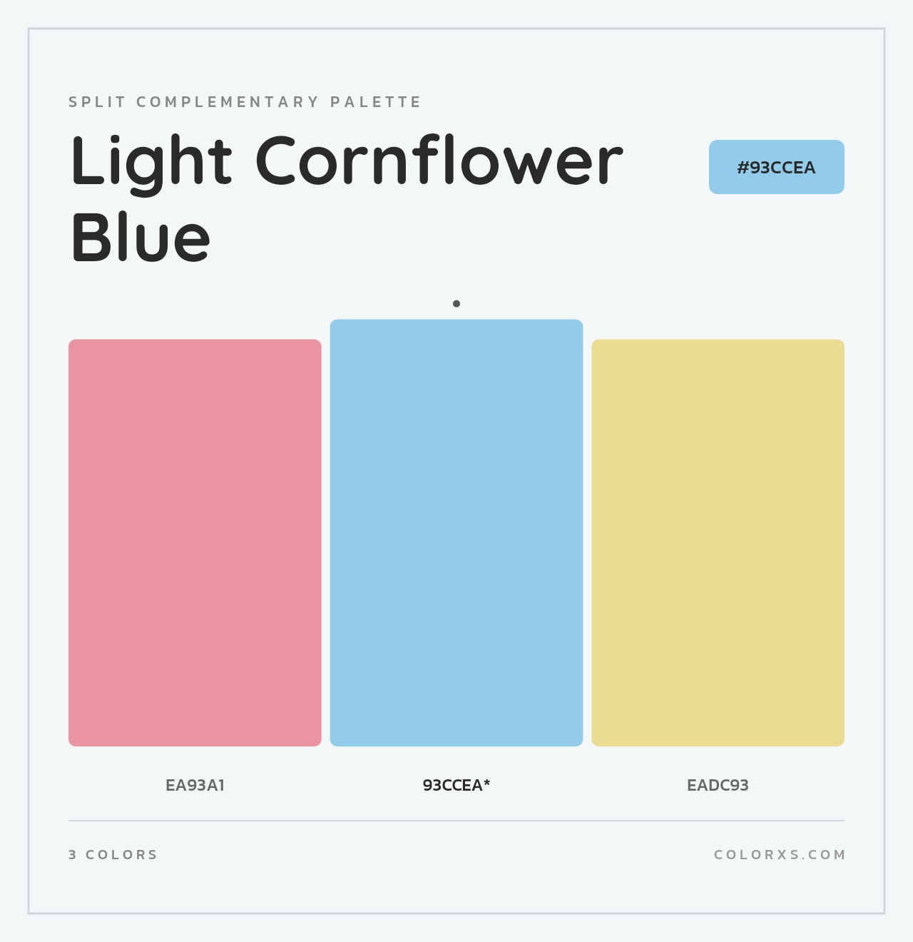 Light Cornflower Blue - Split-Complementary Color Palette
