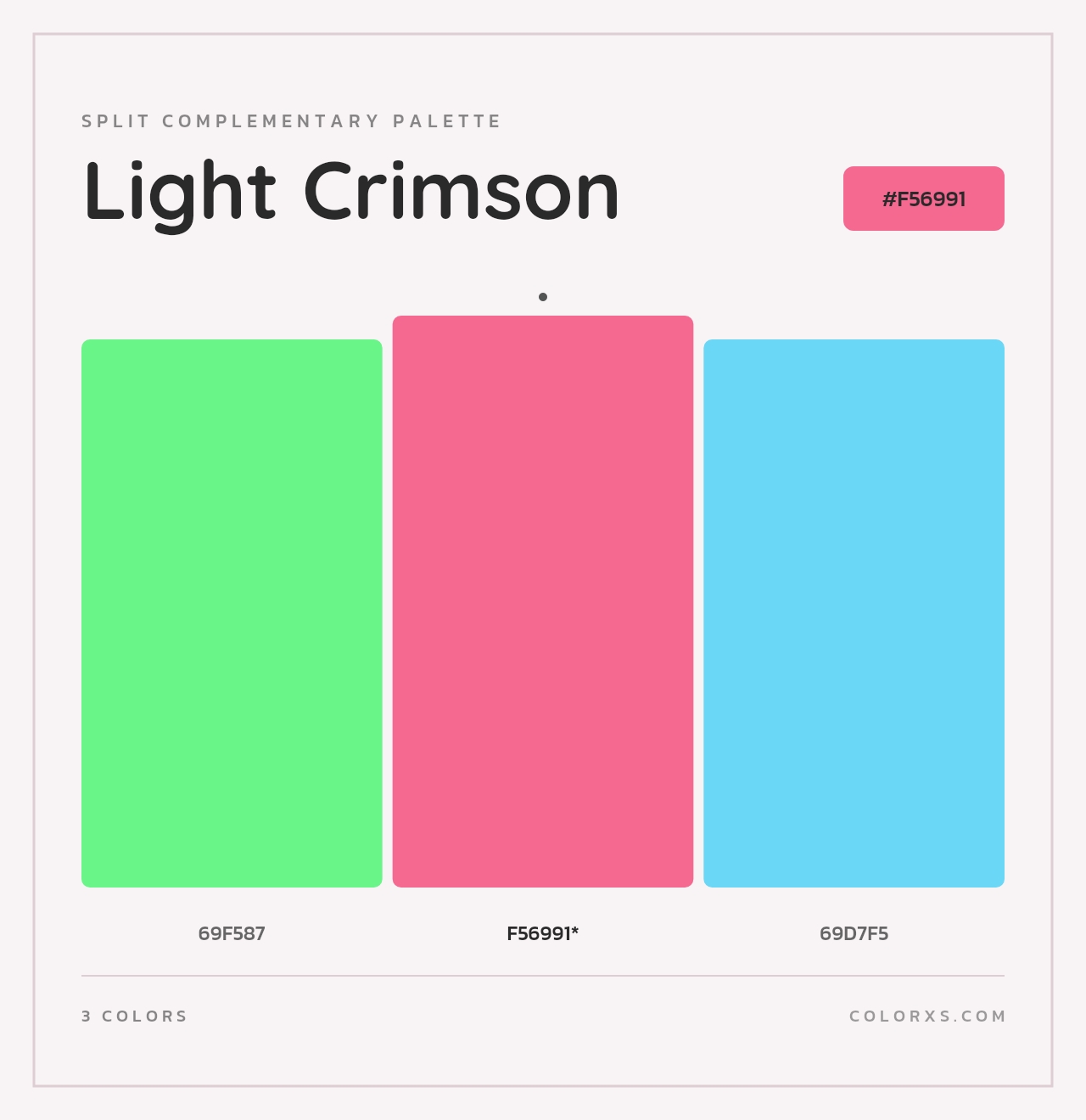 Light Crimson - Split-Complementary Color Palette