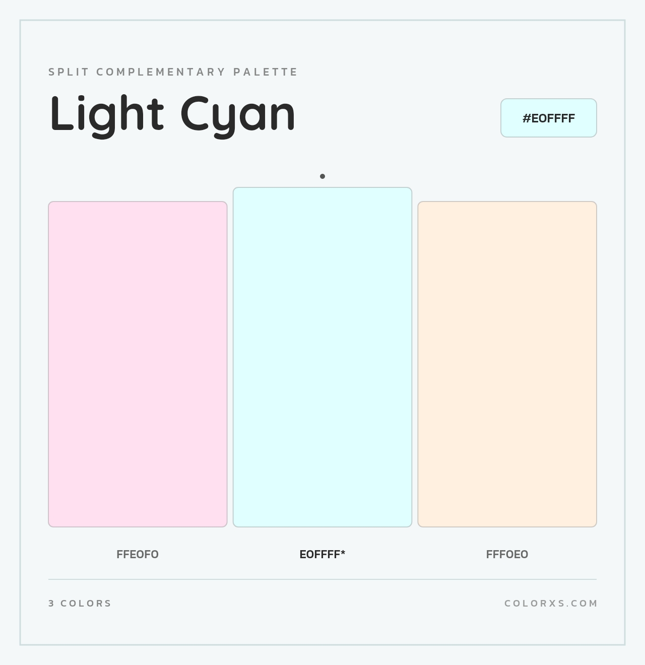 Light Cyan - Split-Complementary Color Palette