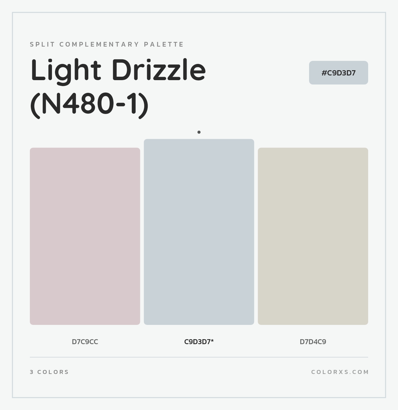 Light Drizzle (N480-1) - Split-Complementary Color Palette