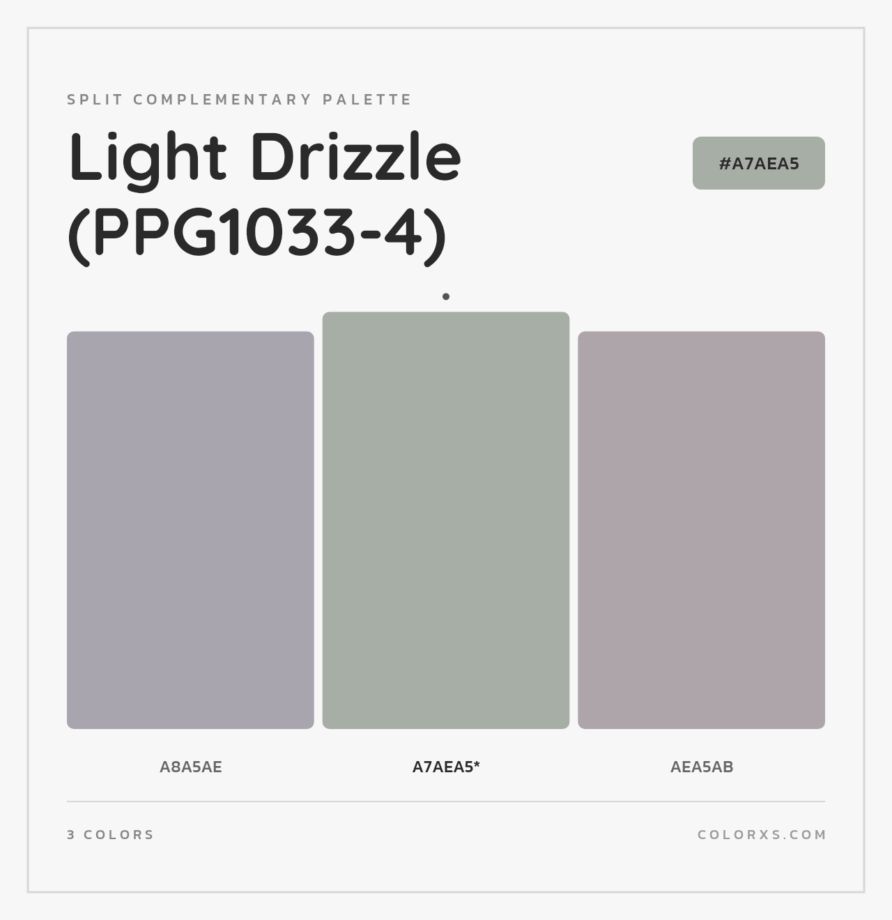 Light Drizzle (PPG1033-4) - Split-Complementary Color Palette
