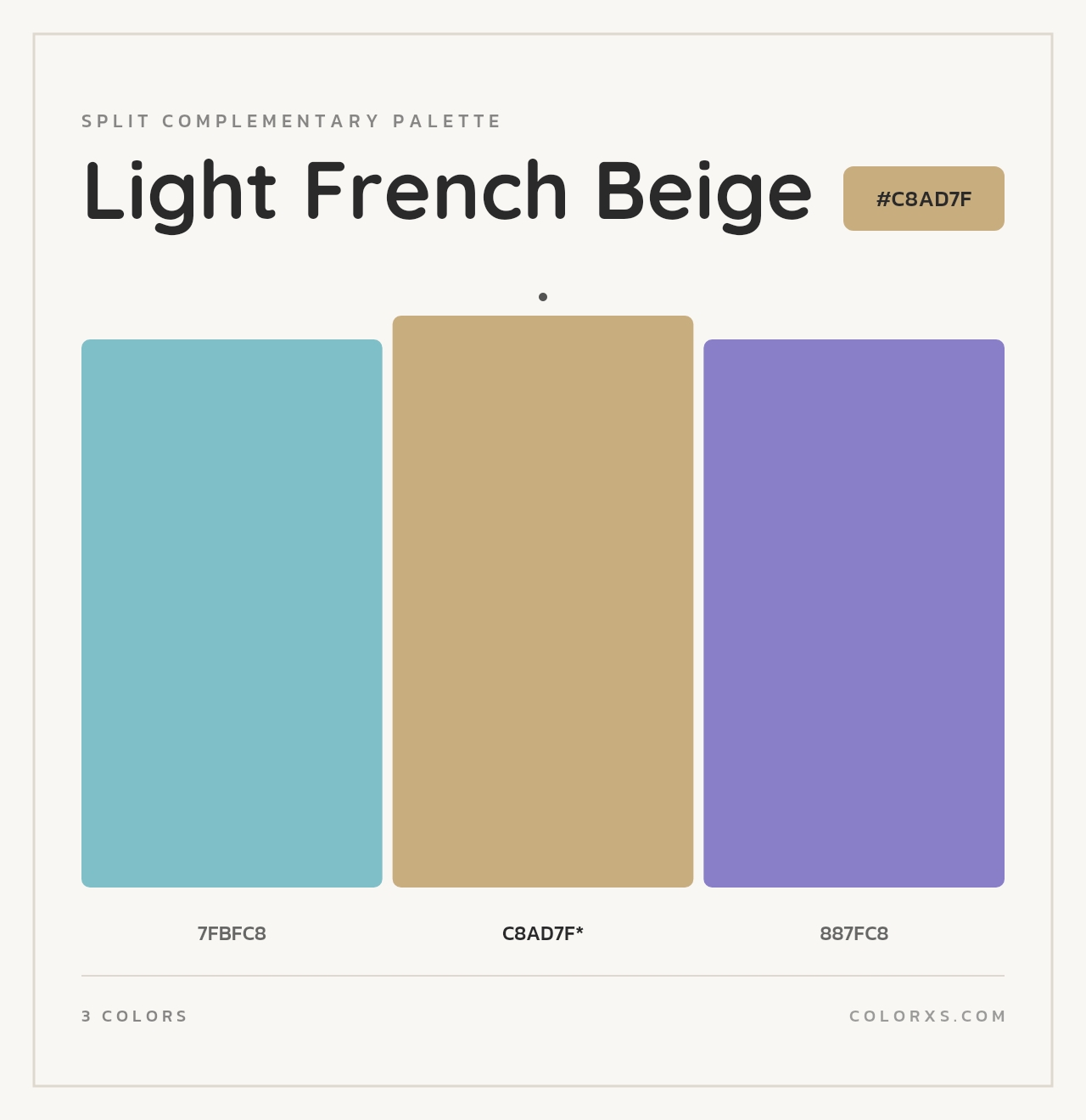 Light French Beige - Split-Complementary Color Palette